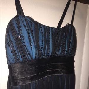 Blue & black dress